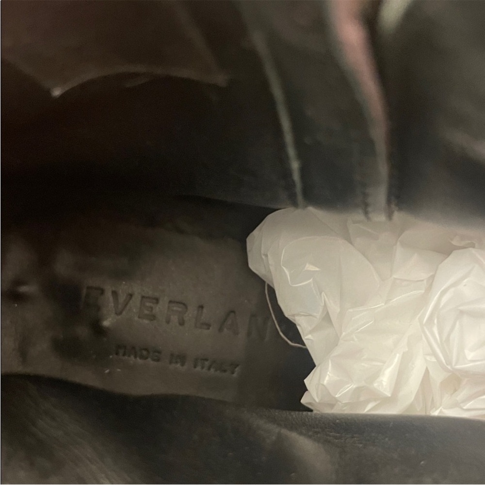 Everlane The Boss Ankle Boot Leather Pointed Toe Chunky Heel Burgundy Size 7.5 - Picture 10 of 11